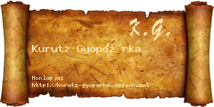 Kurutz Gyopárka névjegykártya